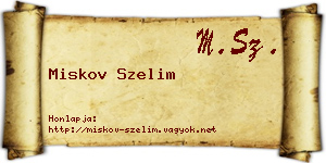Miskov Szelim névjegykártya